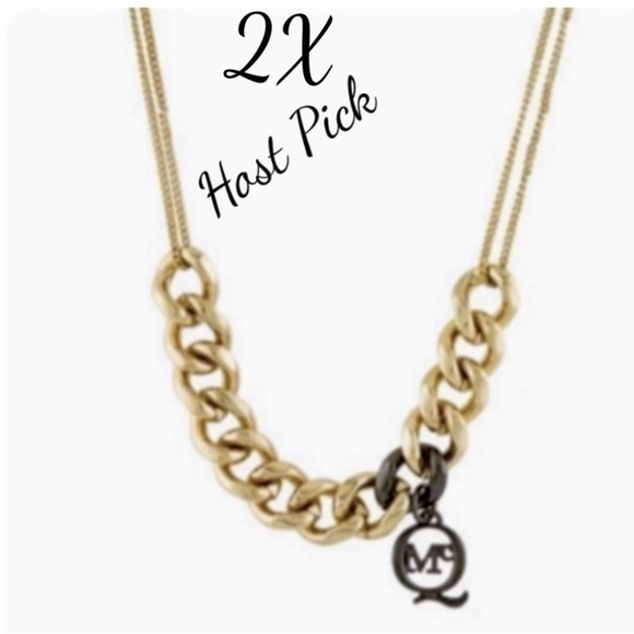 Alexander McQueen Jewelry - Alexander McQueen Necklace RARE Dbl Link w Cuban Link & McQueen Logo NWOT​​​​​​​